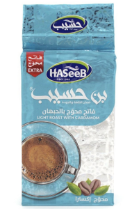 HASEEB KAFFE EKSTRA KARDEMOM LYS BLÅ (MAHAWAJ) 1X10X500G