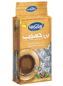 HASEEB KOFFIE SUPER EXTRA KARDEMOM GOUD 500G X 10