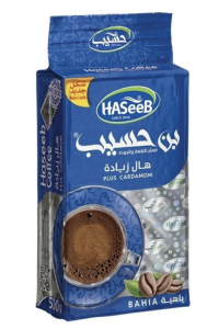 HASEEB KAFFE PLUSS KARDEMOM BLÅ 500G X 10